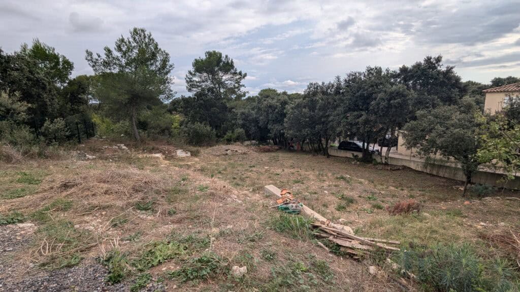 Le terrain naturel avant travaux à Sussargues